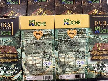 Tam yeni DUBAİ Chocolate – KÜCHE Pistachio Kunafa şokoladı - Dark - şəkil 3