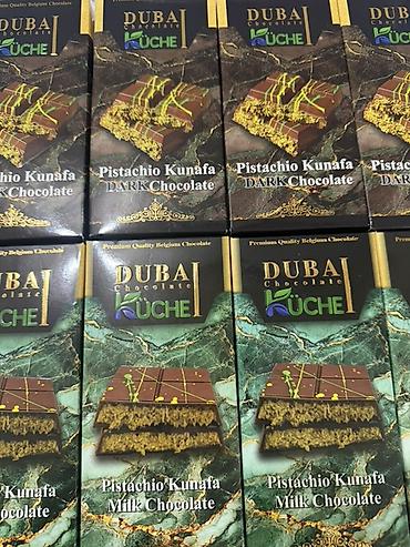 Tam yeni DUBAİ Chocolate – KÜCHE Pistachio Kunafa şokoladı - Dark - şəkil 2