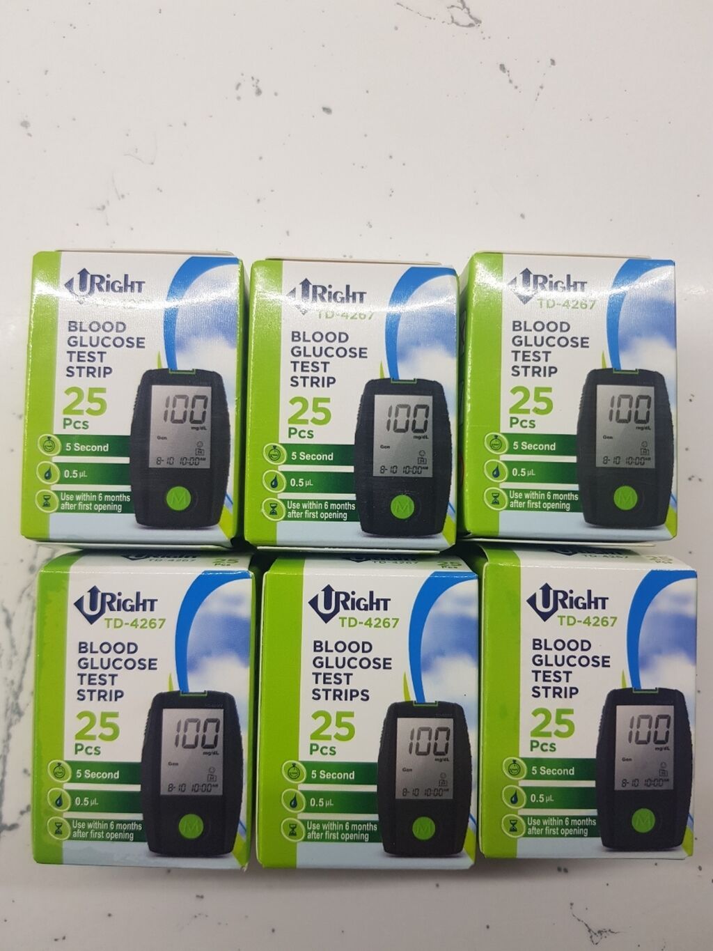 Uright şəkər ölcən apparat ucun test strip