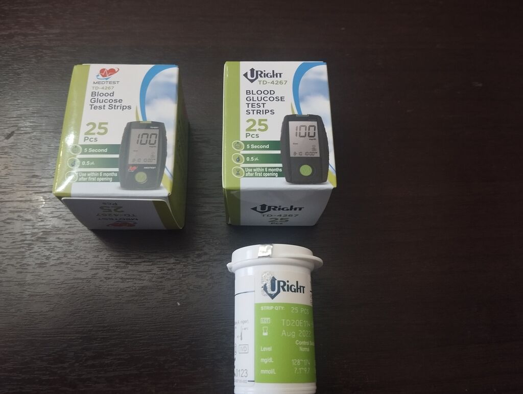 URight/Meditest TD-4267 qan qlükoza test zolaqları - Model: TD-4267 -