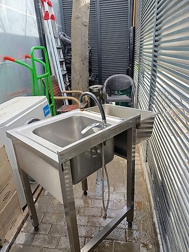 İşlənmiş Kvadrat Mətbəx çanağı, Şkafsız, Paslanmaz polad, Ünvandan götürmə - şəkil 4