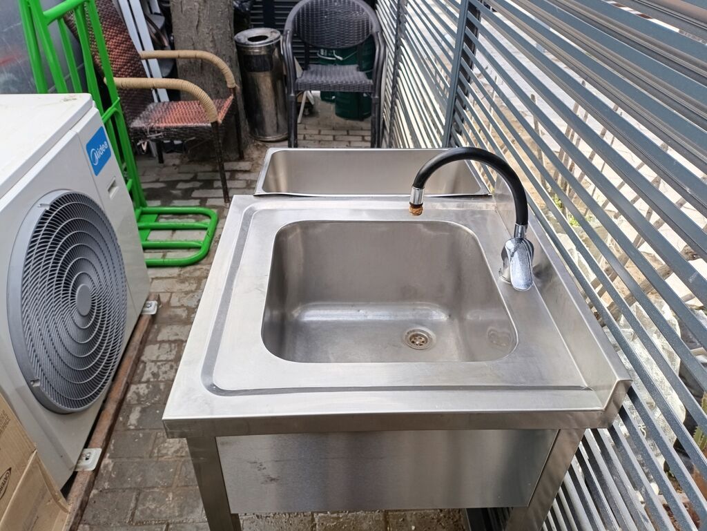 İşlənmiş Kvadrat Mətbəx çanağı, Şkafsız, Paslanmaz polad, Ünvandan götürmə