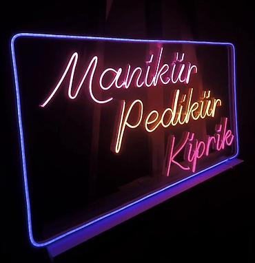 Neon LED reklam lövhəsi – “Manikür • Pedikür • Kiprik” - şəkil 2