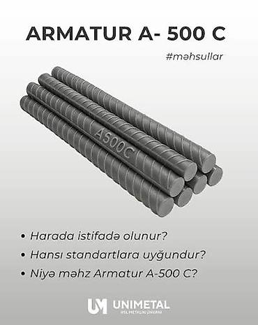 UNIMETAL Armatur A500C - Beton-karkas konstruksiyaların - şəkil 2