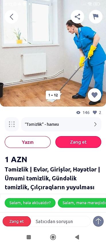 Xidmət: Peşəkar təmizlik Tətbiq sahələri: - Ev və mənzillərin - şəkil 5
