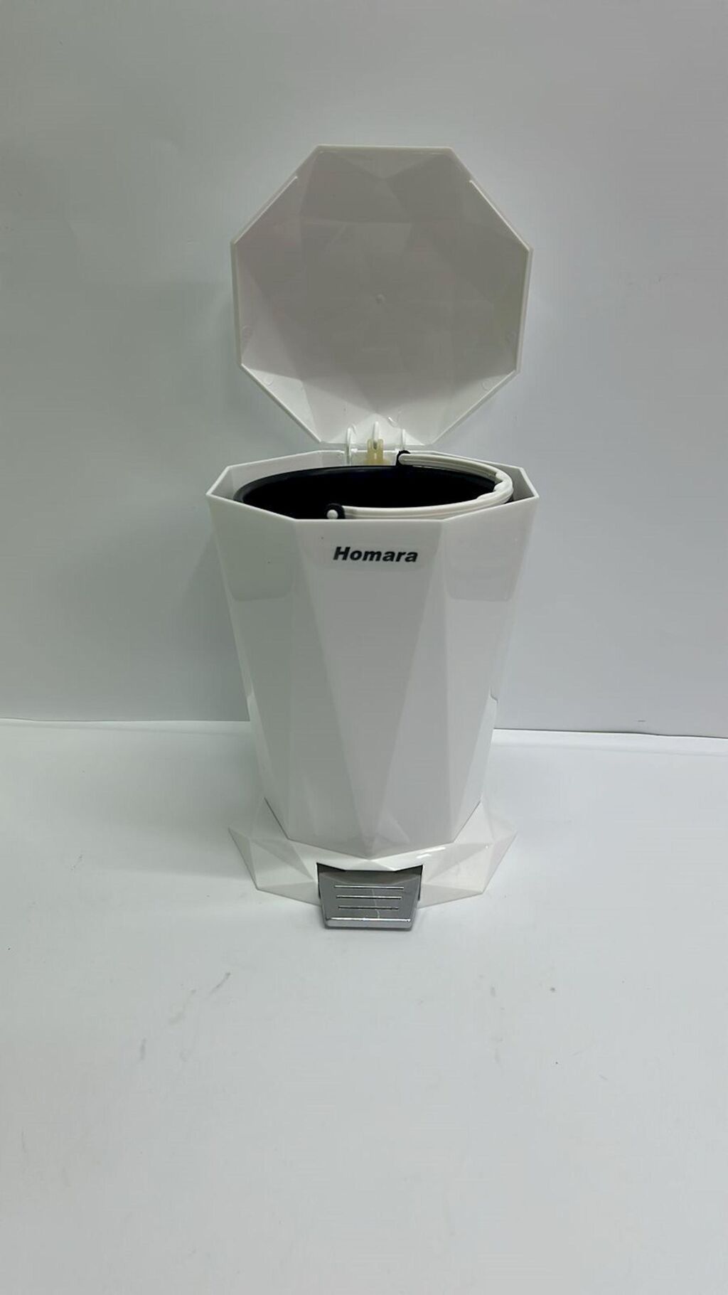 Zibil vedrəsi Homara HM004, plastik, ağ, 19х24 sm Xüsusiyyətlər