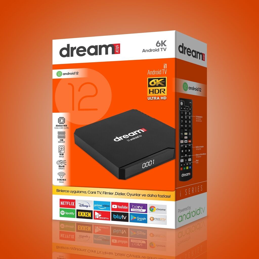 Yeni Smart TV boks Dreamstar 2 GB / 16 GB, Android, Ödənişli çatdırılma