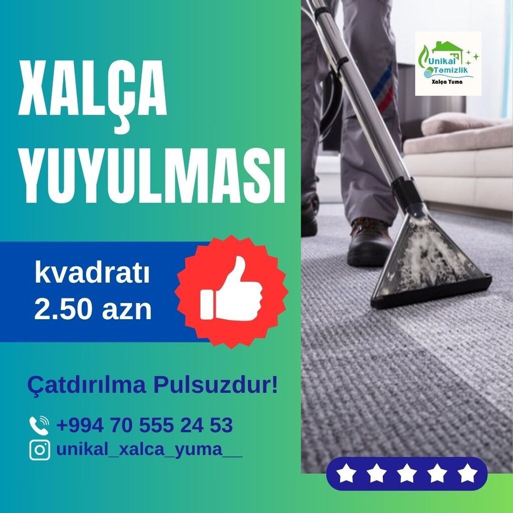 Xidmət: Xalça, yorğan, döşək və matras yuyulması/təmizliyi - Xalça