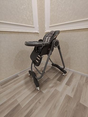 Uşaq yemək stulu – tənzimlənən və qatlanan model - Rəng: boz/qarışıq - şəkil 2