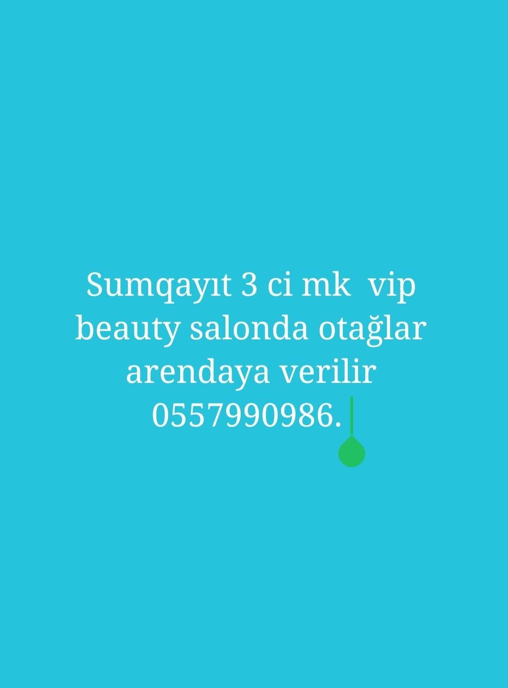 Dırnaq ustası tələb olunur, Yerin icarəsi