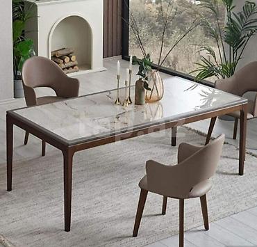 Qonaq masası, Yeni, Açılan, Mərmər, Dördbucaq masa - şəkil 4