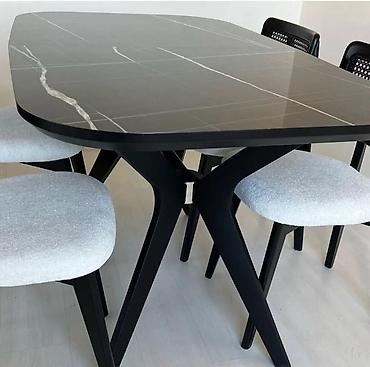 Qonaq masası, Yeni, Açılan, Mərmər, Dördbucaq masa - şəkil 5