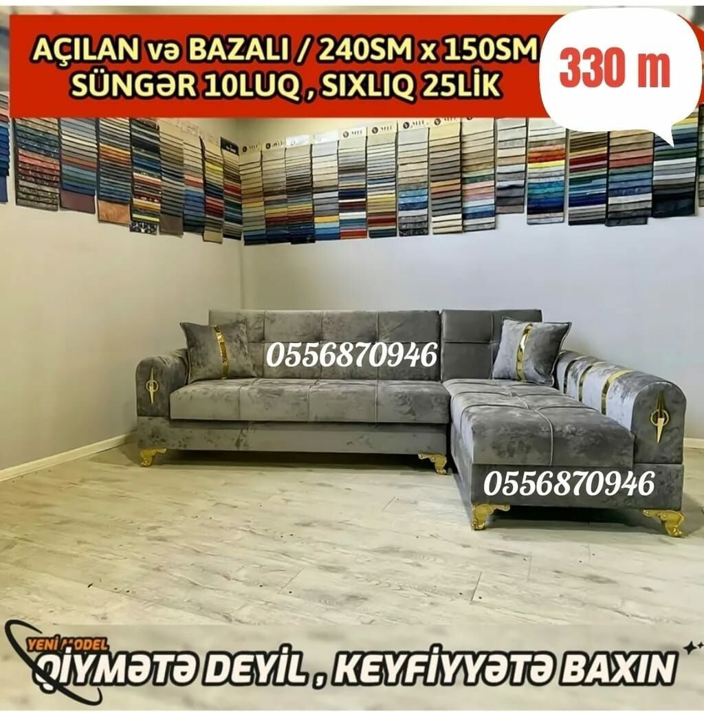 Künc divan, Qonaq otağı üçün, Parça, Bazalı, Açılan, Kitab