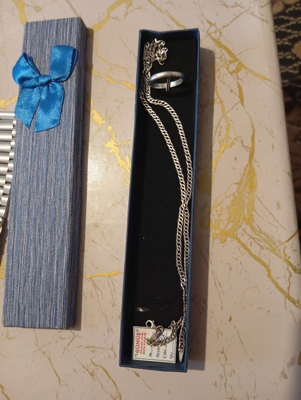 Dəstə daxildir: Üzük, Boyunbağı, Cartier, Gümüş, 925 Əyar, 8 g