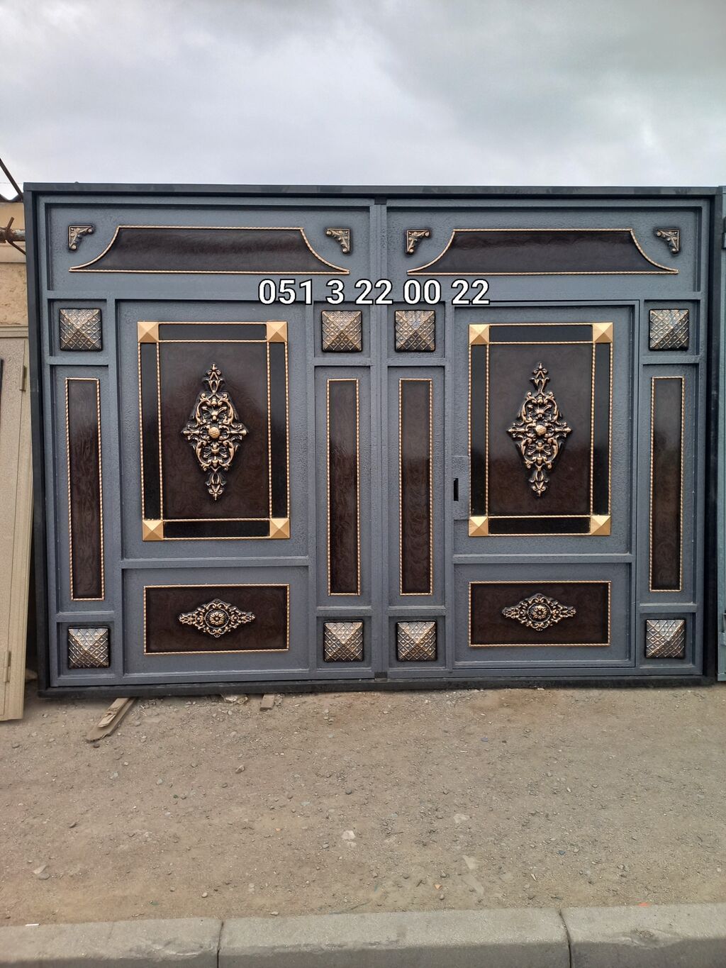 680 manatdan bawlayan qiymetlerle Demir qapilar darvazalar eni 3metir