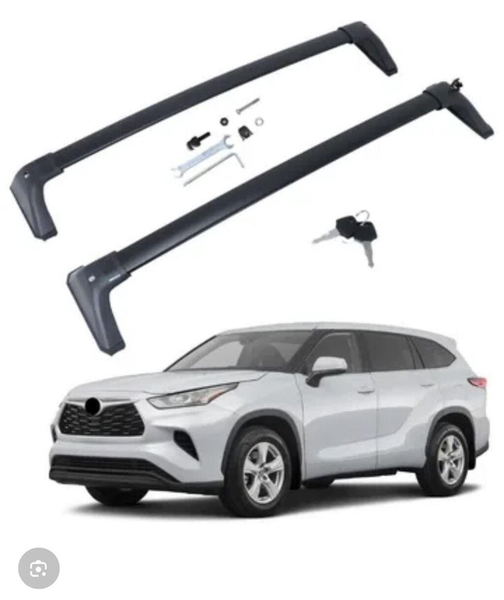 Toyota Highlander (2020-2023) üçün dam relsləri – eninə barlar