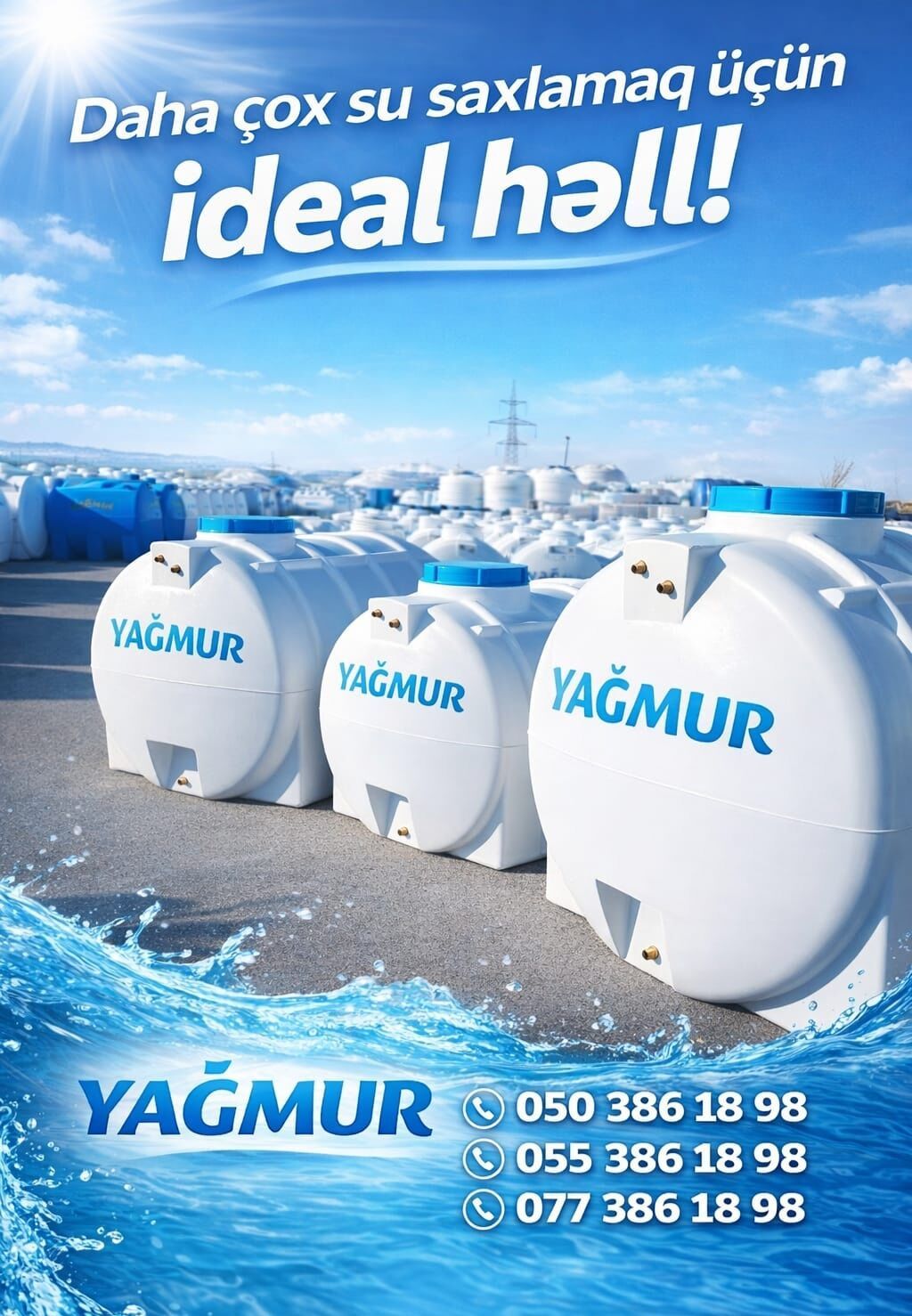 Bak, Plastik, 5000 l l, Yeni, Pulsuz çatdırılma