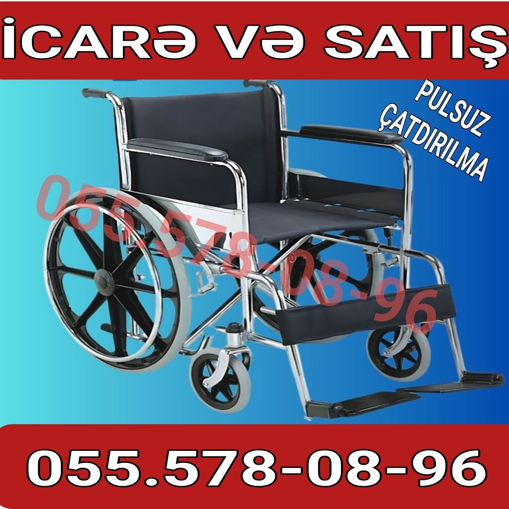 İcarə və satış üçün əlil arabası - Rahat oturacaq və bel dayağı -