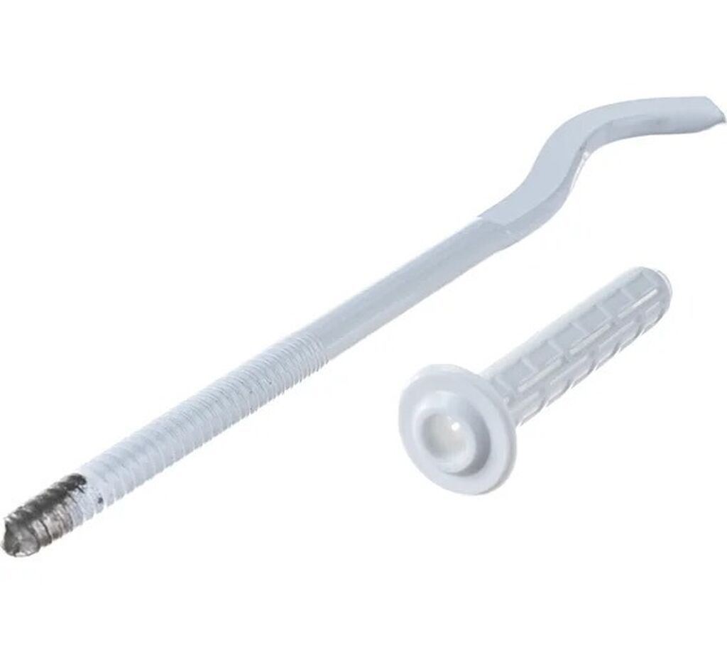 Plastik dübel və S-şəkilli qarmaq (divar üçün) - Material: möhkəm