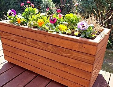 Dibçəklər hər ölçüdə kafe Ağacdan dekorativ uzun formalı dibçək/qutu - şəkil 3