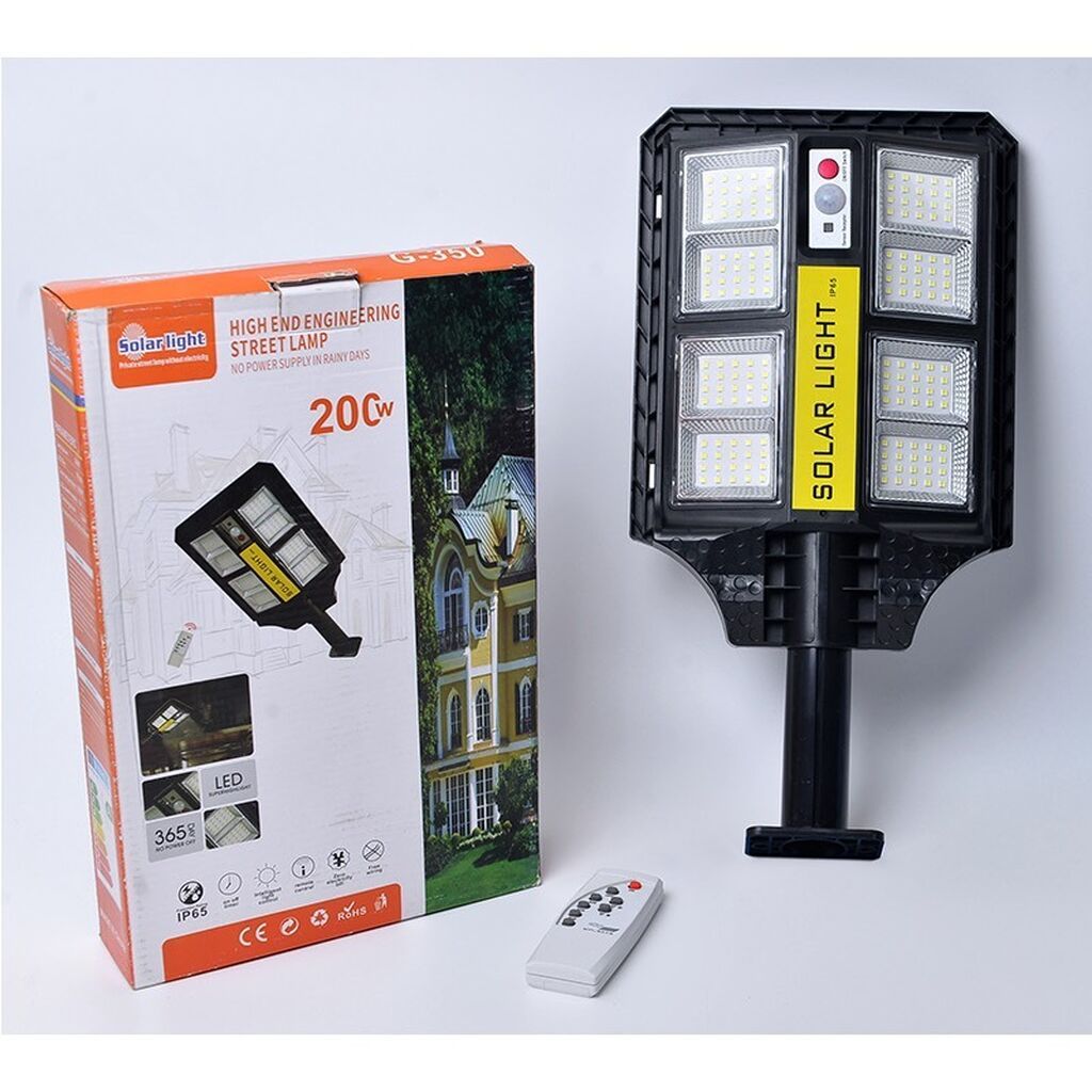 Yüksək keyfiyyətli. Küçə Lampası LED Günəş Enerjisi 200W IP65 Brend
