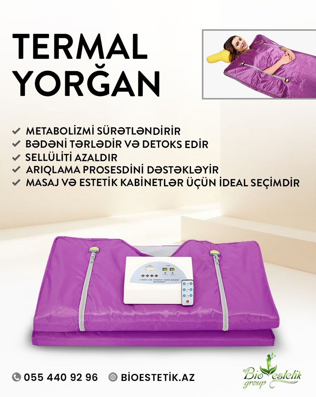 Termal yorgan – bədən temperaturunu artıraraq tərləmə effekti yaradan
