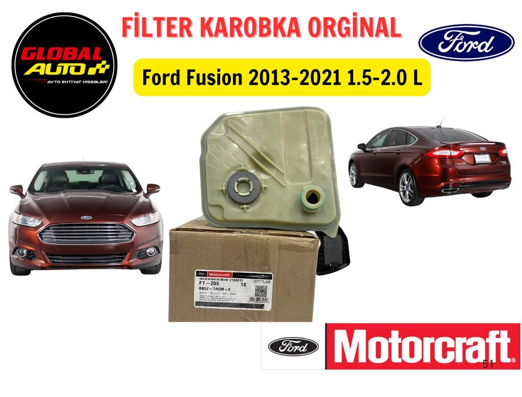 Ford Fusion 2013-2021 ci il 1.5-2.0 muherikler ucun orginal karopka