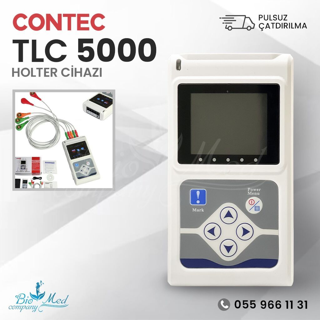CONTEC TLC 5000 Holter Cihazı - Ürək fəaliyyətinin 24 saatlıq