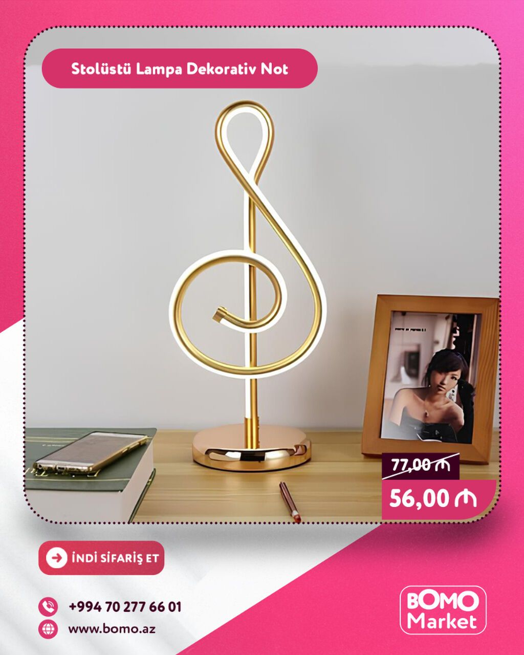 🔥 Stolüstü Lampa Suvenir Hədiyyəlik Dekorativ Not ✅ Marka: No Brand ✅