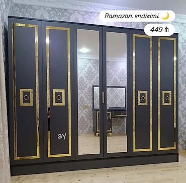 *6 Qapılı Dolab* – Sifarişlə Hazırlanır Ölçü: 240 × 47 × 200 Rəng - şəkil 2