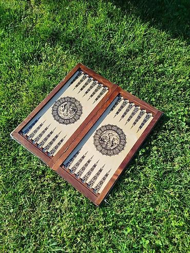 Şahmat/nağara tipli taxta nərd dəsti – fərdi dizaynlı.isdenilen - şəkil 4