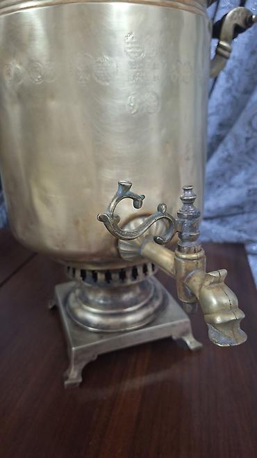 Antik samovar 10litr– “İvan Batashev, Tula” istehsalı.18medalı var. - - şəkil 3