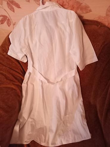 Ağ rəngli tibbi xalat dəsti - Model: klassik tibbi xalat kişi ve - şəkil 4