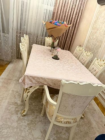 Qonaq otağı üçün, Açılmayan, Dördbucaq masa, 8 stul - şəkil 5