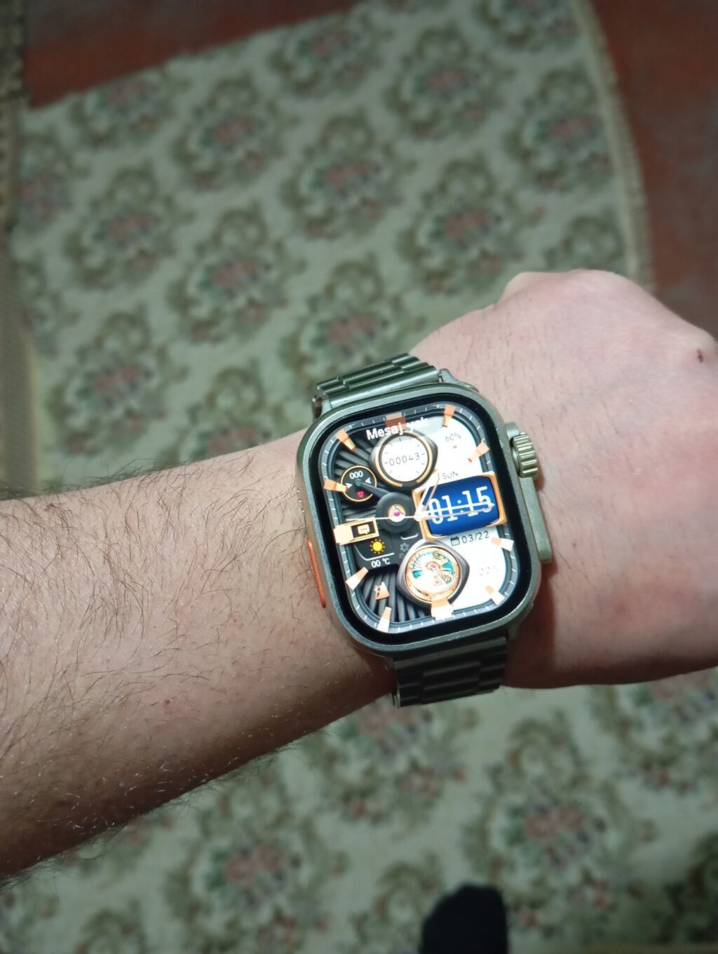 Yeni, Smart saat, Smart, Sensor ekran, rəng - Gümüşü