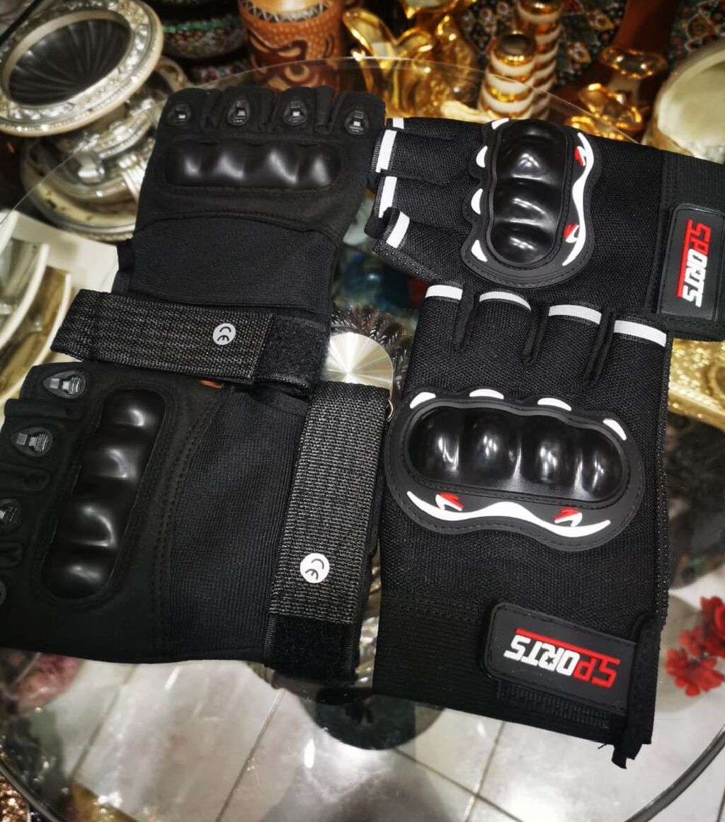 Motosiklet/velosiped üçün qısa barmaqlı qoruyucu əlcəklər5-azn Üst