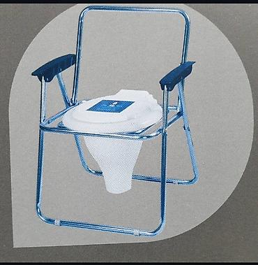 Daşınan tualet stulu (komod stul) - Qatlanan metal karkas: yüngül və - şəkil 2