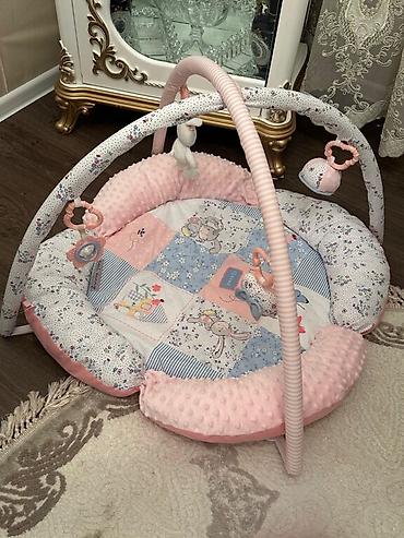 Uşaq üçün oyun xalçası və asma taqqıltılı oyuncaq dəsti - Yumşaq - şəkil 4