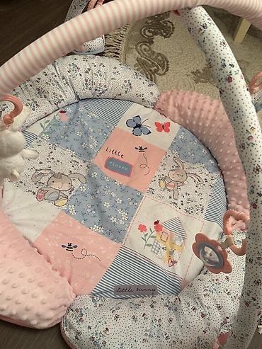 Uşaq üçün oyun xalçası və asma taqqıltılı oyuncaq dəsti - Yumşaq - şəkil 3