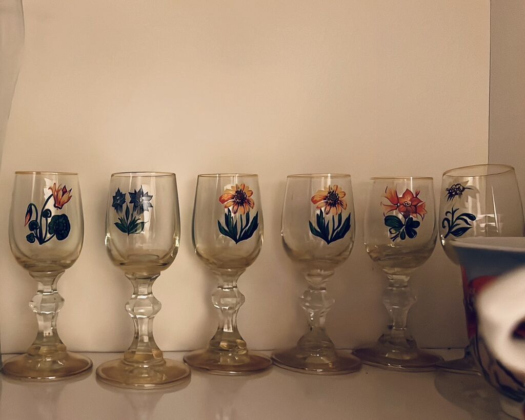 Rümkalar, Şüşə, 6 ədədli dəst, Çexiya