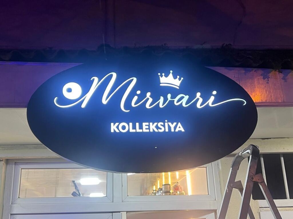 İşıqlı fasad lövhələri və iç məkan üçün işıqlı loqotip hazırlanması