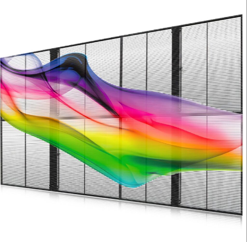 Led Ekran TRANSPARENT INDOOR LED SCREEN P3.91-P7.82 aralığında piksel