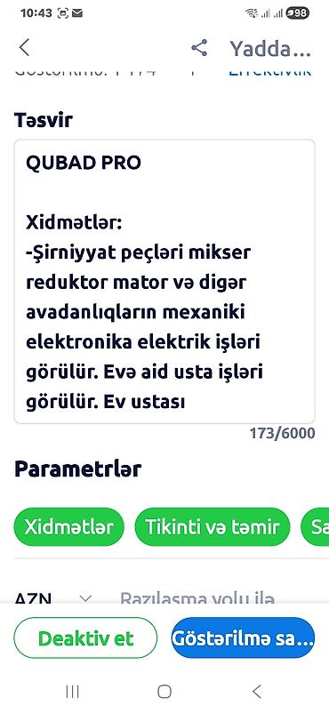 QUBAD PRO – mexanika, elektronika və elektrik üzrə usta xidmətləri - şəkil 3