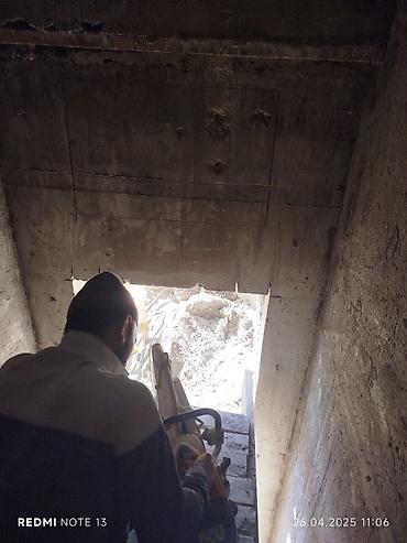 #Betonkesme #betondeşmə Beton kubik kərpic - dən kəsim deşim - şəkil 2