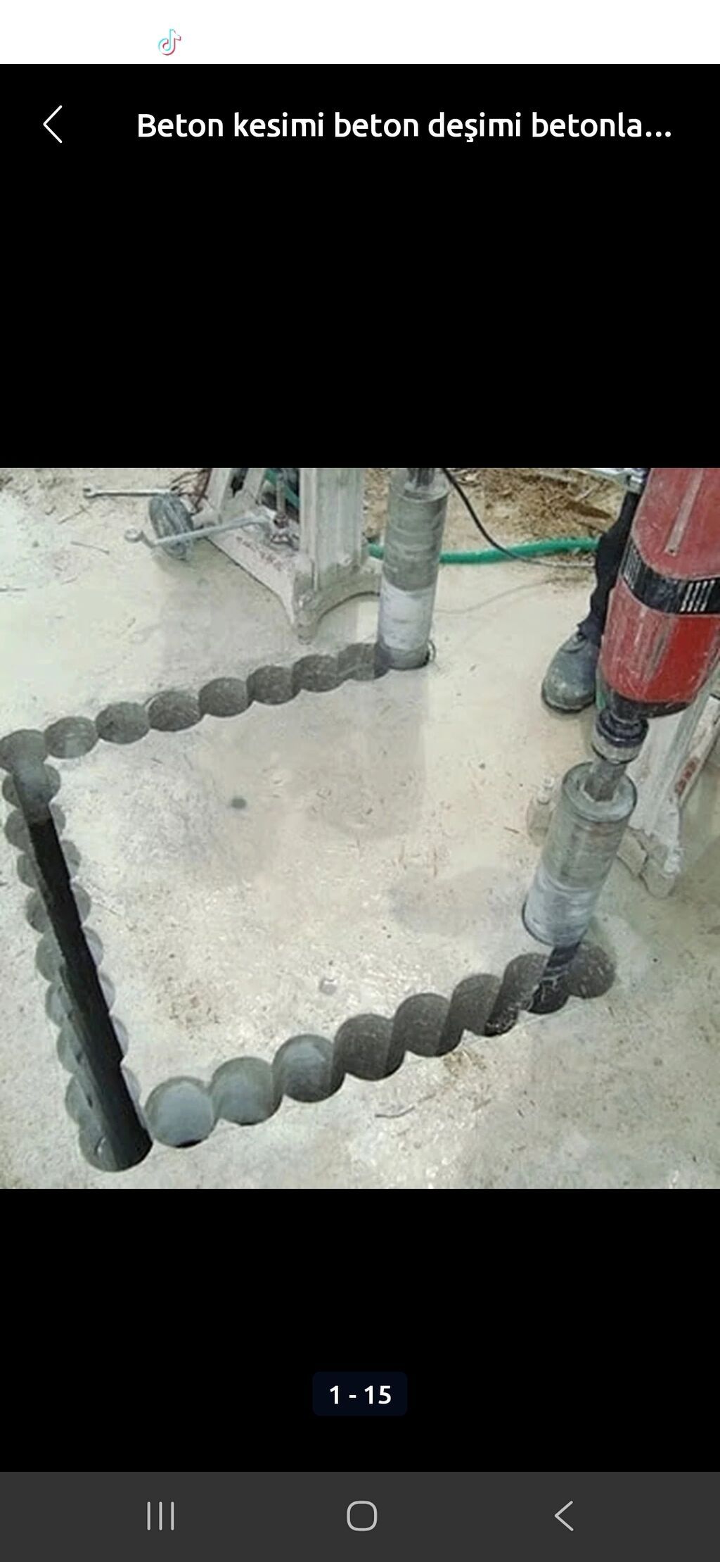 Beton kəsimi və deşmə xidməti - Armaturlu/armatursuz beton, monolit