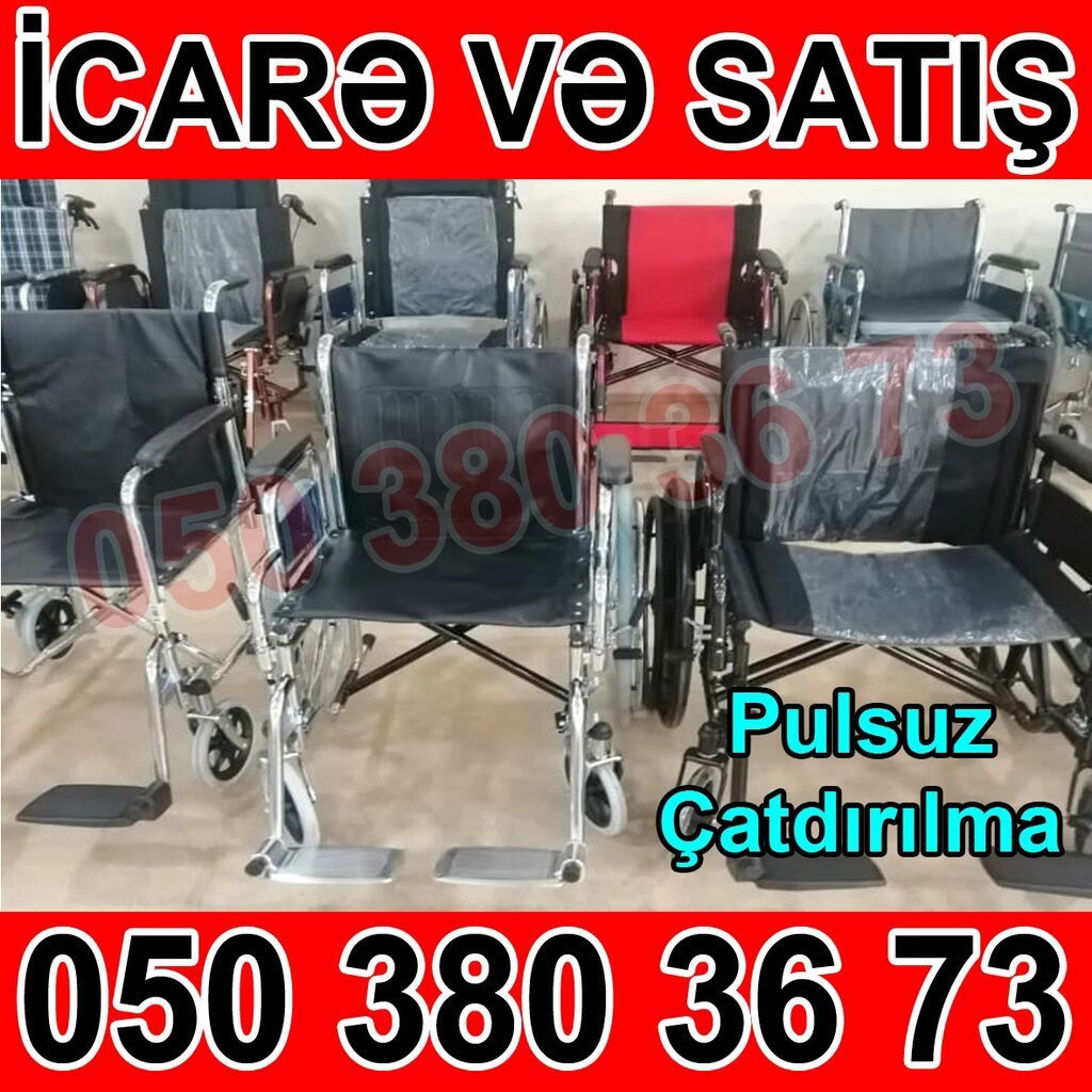 Müxtəlif tip əlil arabalarının icarəsi və satışı. Xüsusiyyətlər: -