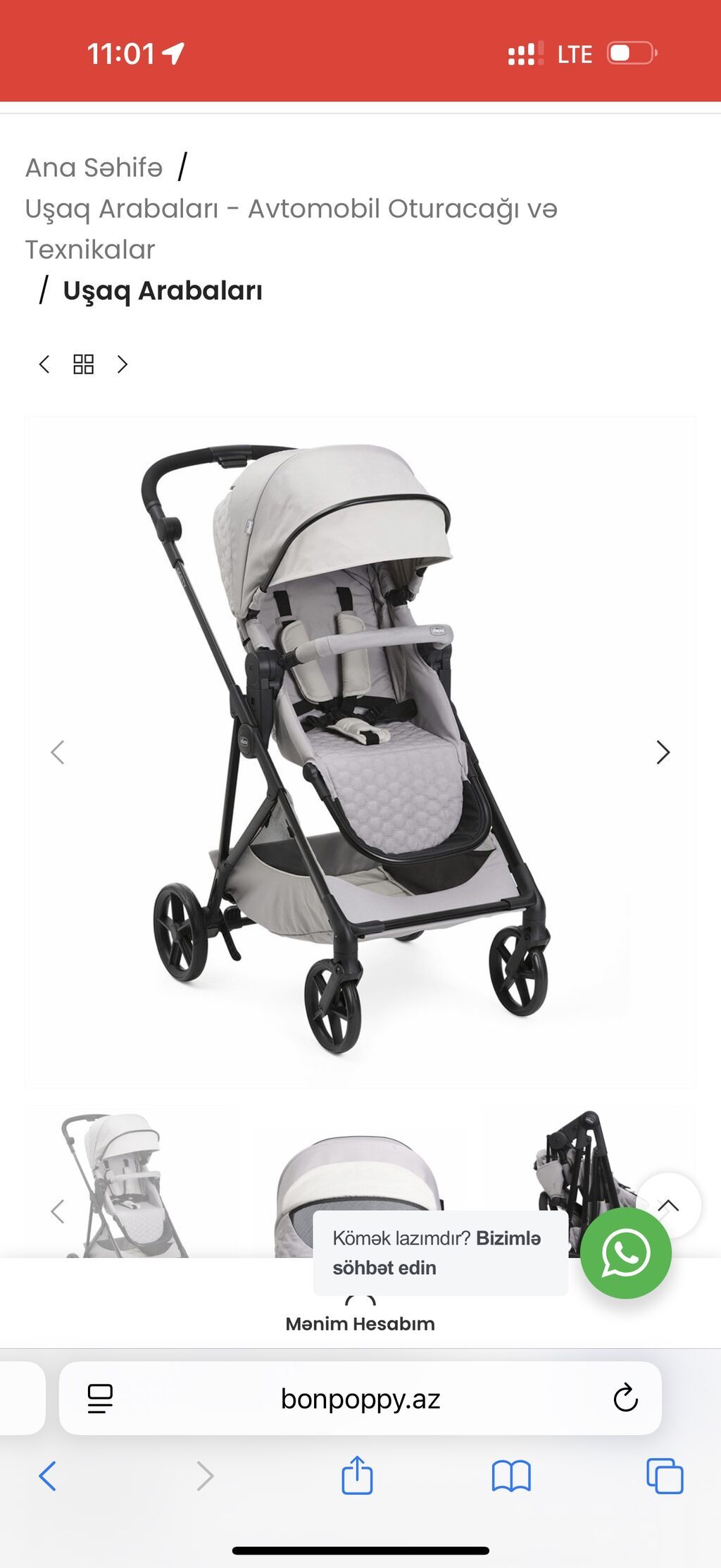 2-i 1-də araba, Chicco, İşlənmiş, Ünvandan götürmə, Ödənişli çatdırılma