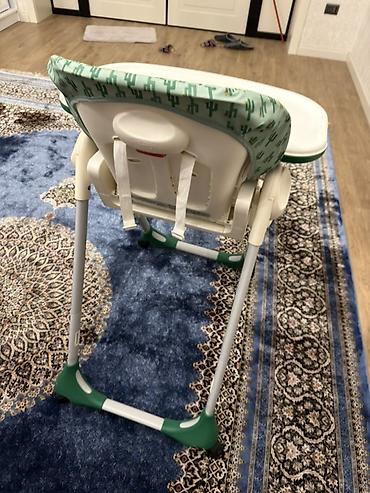 Uşaq yemək stulu – yaşıl/kaktus naxışlı model - Geniş çıxarılan - şəkil 4