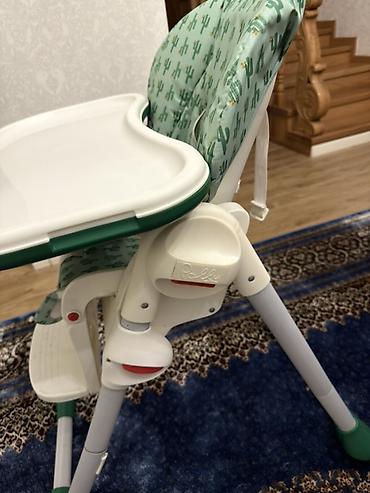 Uşaq yemək stulu – yaşıl/kaktus naxışlı model - Geniş çıxarılan - şəkil 3