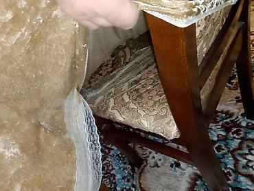 Qonaq otağı üçün, Dördbucaq masa, 6 stul - şəkil 4